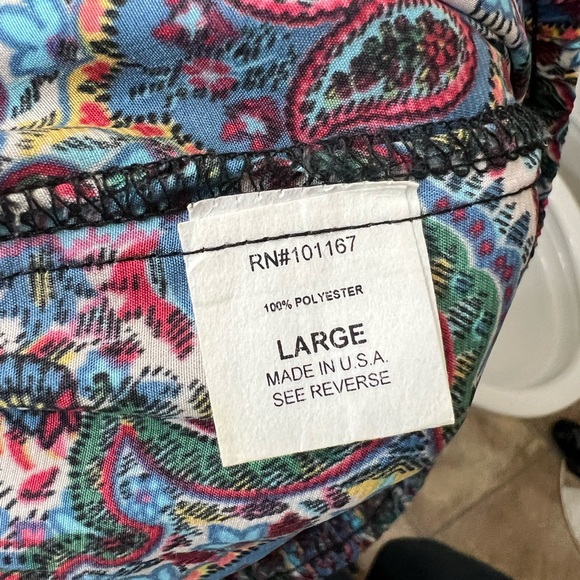 🔥🔥CHA CHA VENTE LADYS PAJAMA PANT PAISLEY PRINT 100% POLY WIDE LEG. - Picture 15 of 15